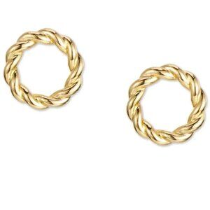 Anthropologie Twist Circle Button Earrings